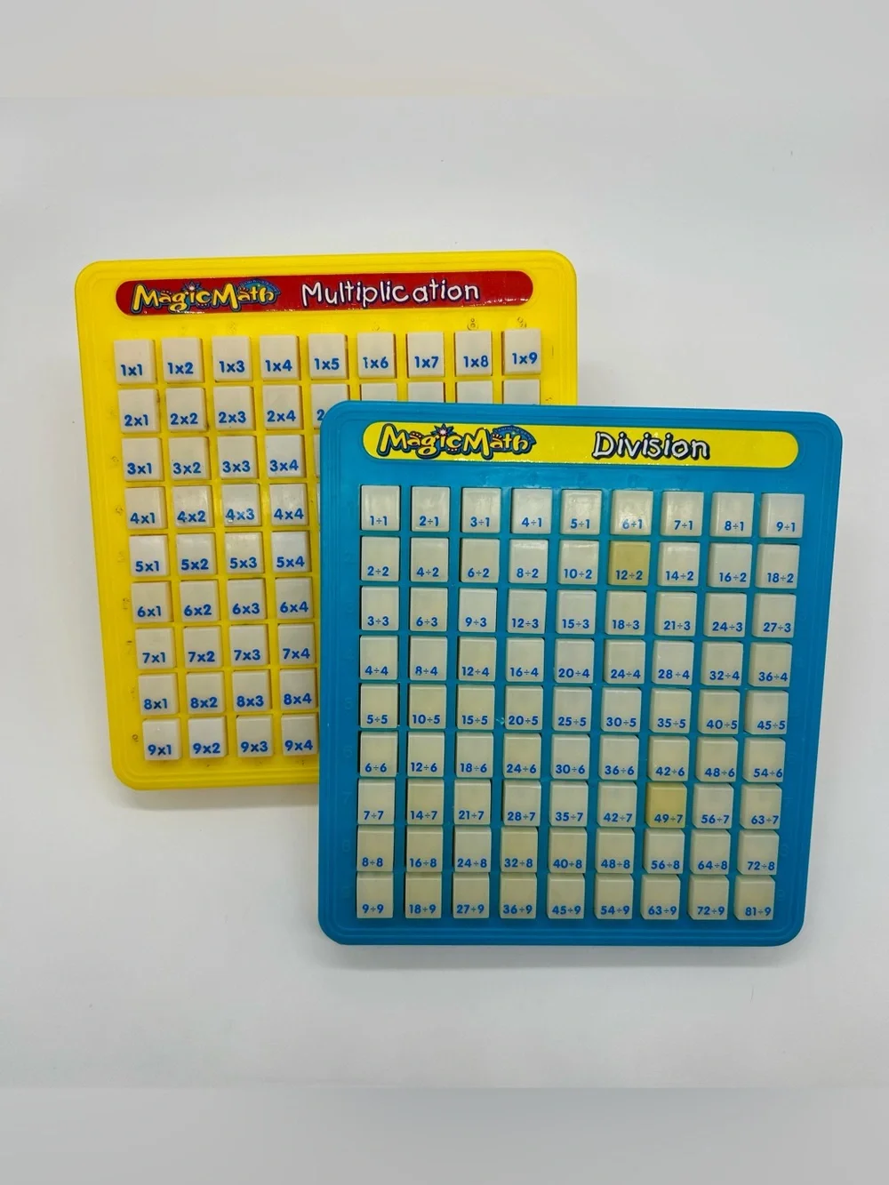 Vintage 1993 Lenard Toys Magic Math Multiplication & Division Learning Boards